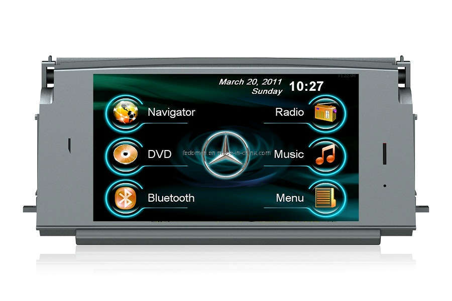 Special for Benz C180\C200\C260 Digital Touch Screen Car Monitor Multimedia DVD Player GPS Navigation Entertainment with Built-in Bluetooth Radio iPod (C6229BC)